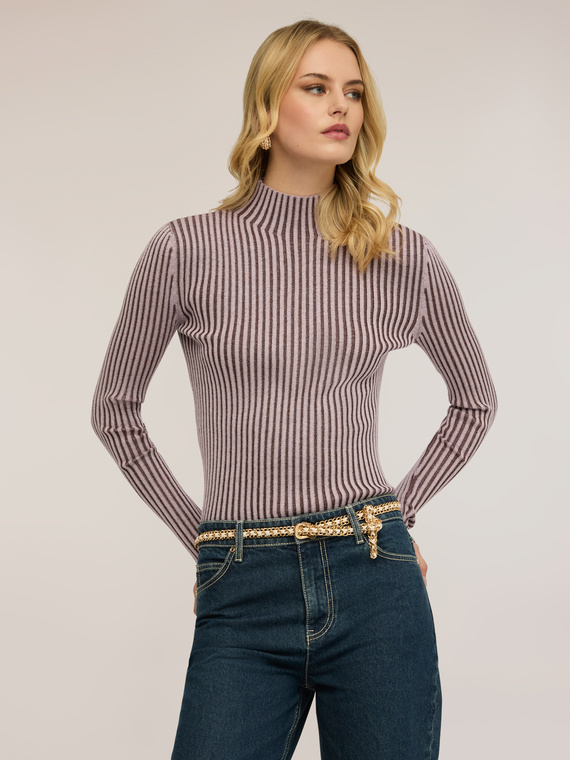 Maglia dolcevita a coste vanis&eacute;