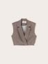 Gilet corto con revers image number 4