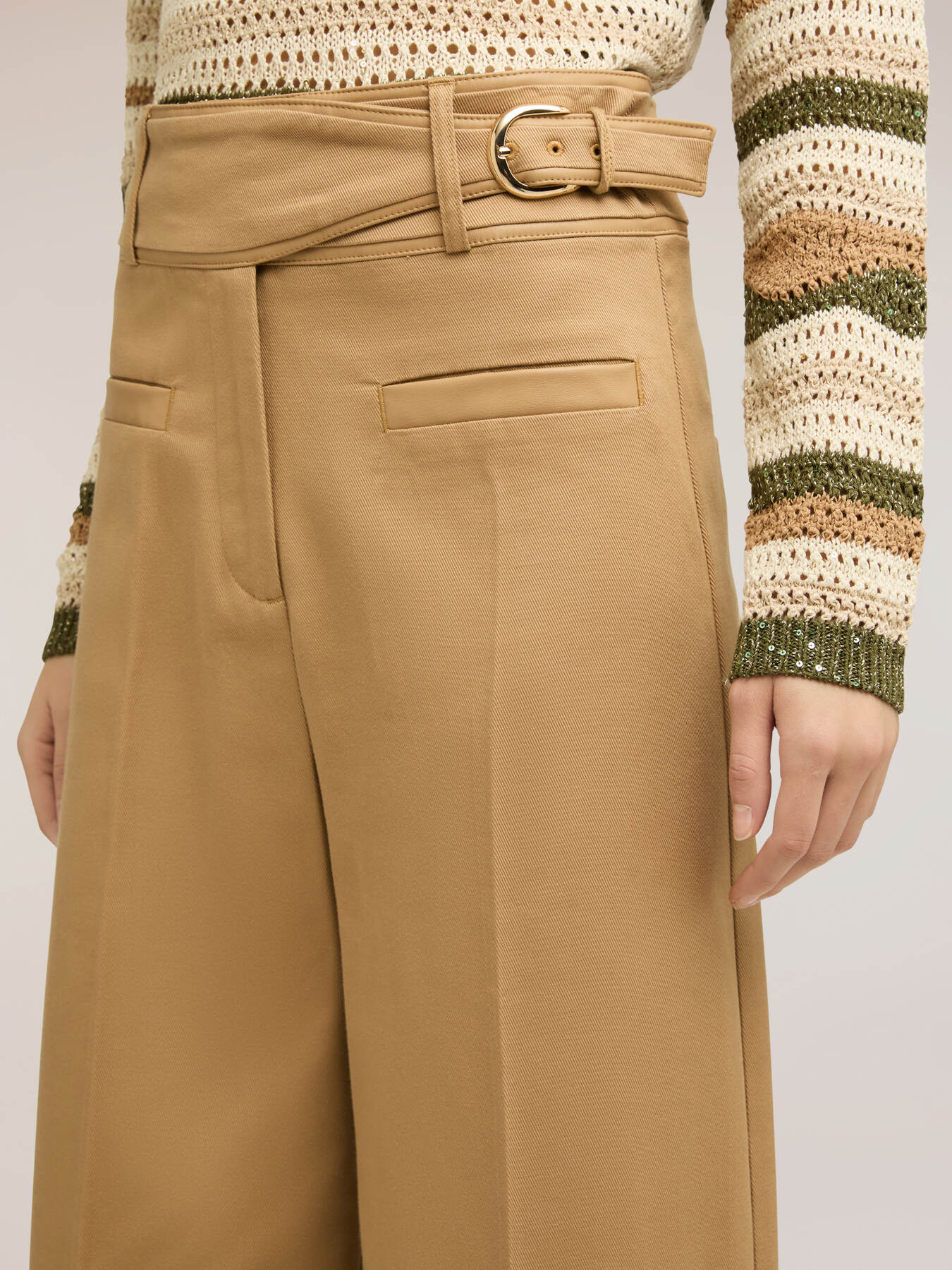 Pantaloni palazzo con alta cintura image number 2