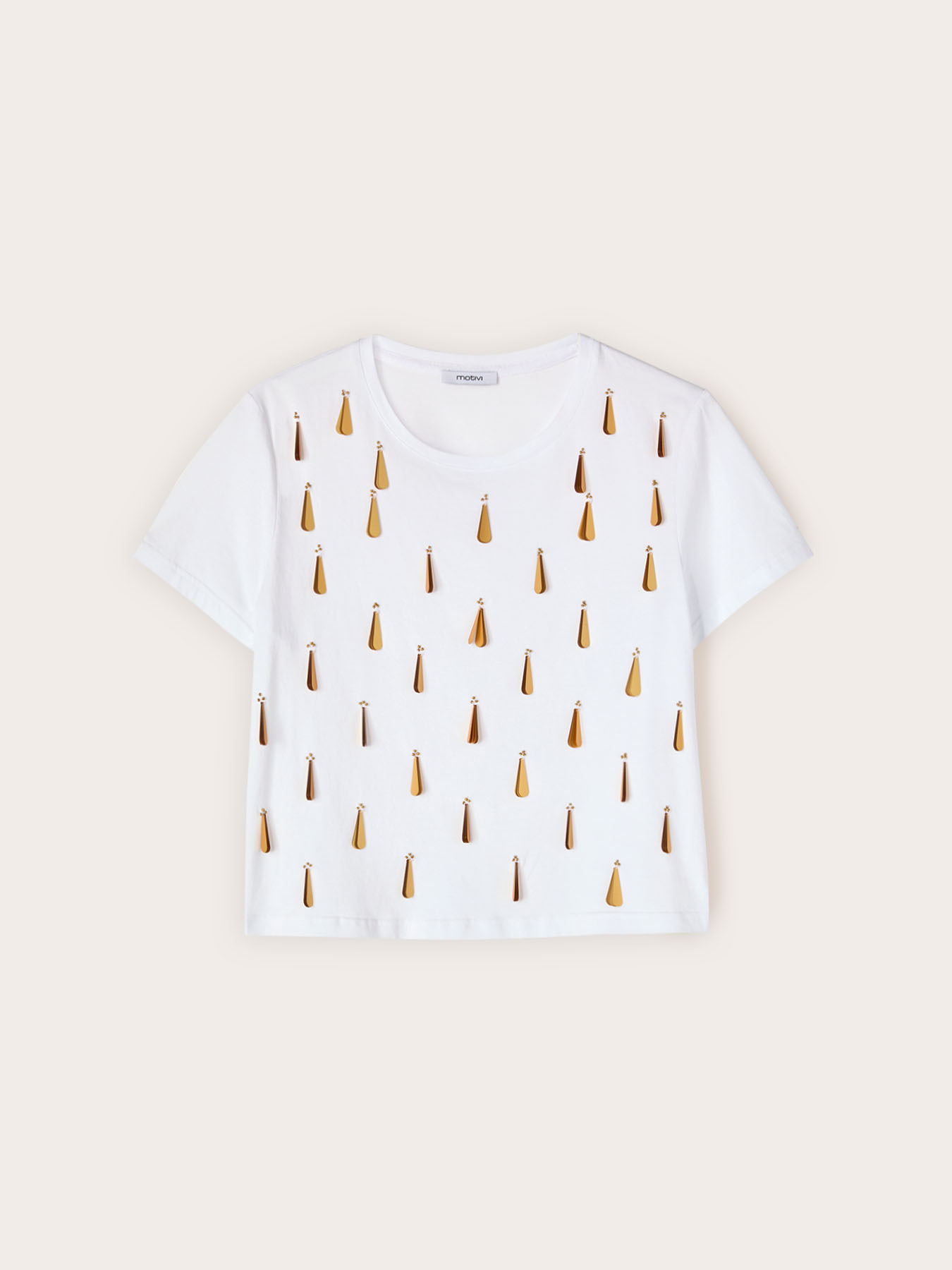 T-shirt con ricamo di paillettes image number 4