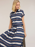 Camicia boxy in misto cotone a righe image number 3