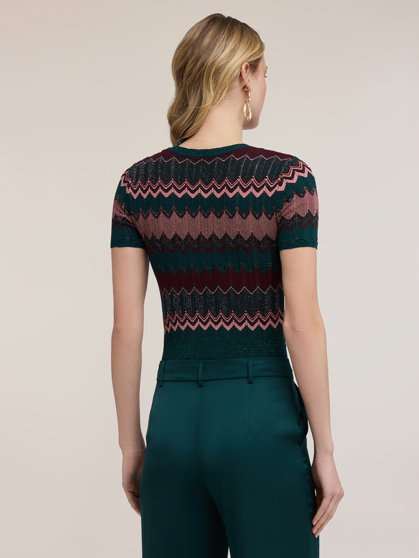 Maglia misto lurex fantasia chevron image number 1