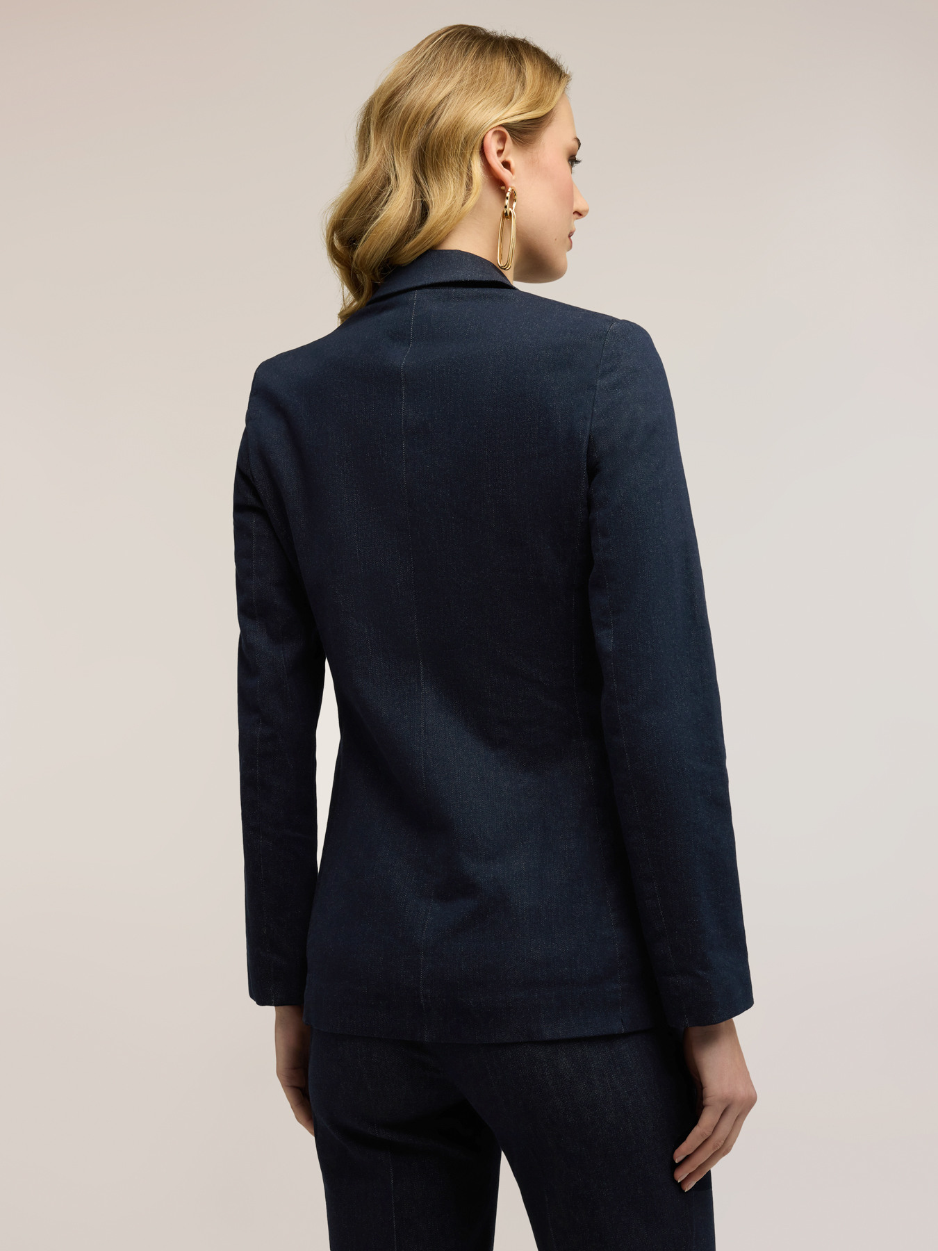 Blazer doppiopetto in denim image number 1