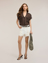 Camicia in georgette laminata con tasche image number 2