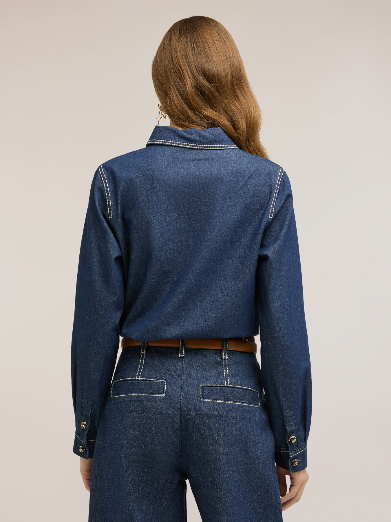 Camicia in denim con tasche image number 2