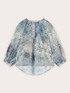 Blusa in mussola di cotone con stampa image number 4