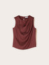 Top in raso con drappeggio asimmetrico image number 4