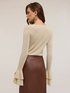 Maglia lurex con maniche a volants image number 1