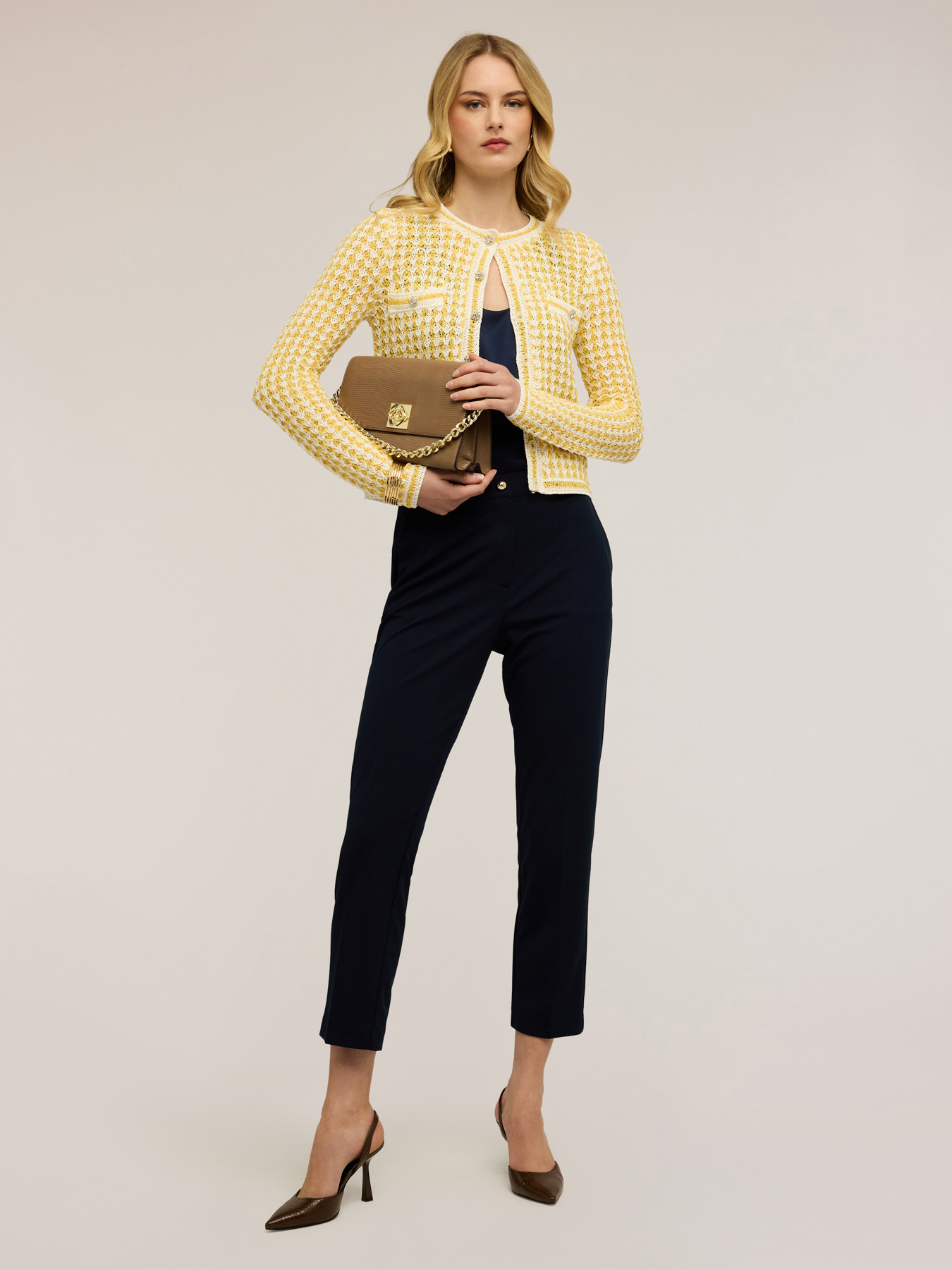 Cardigan in maglia traforata image number 2