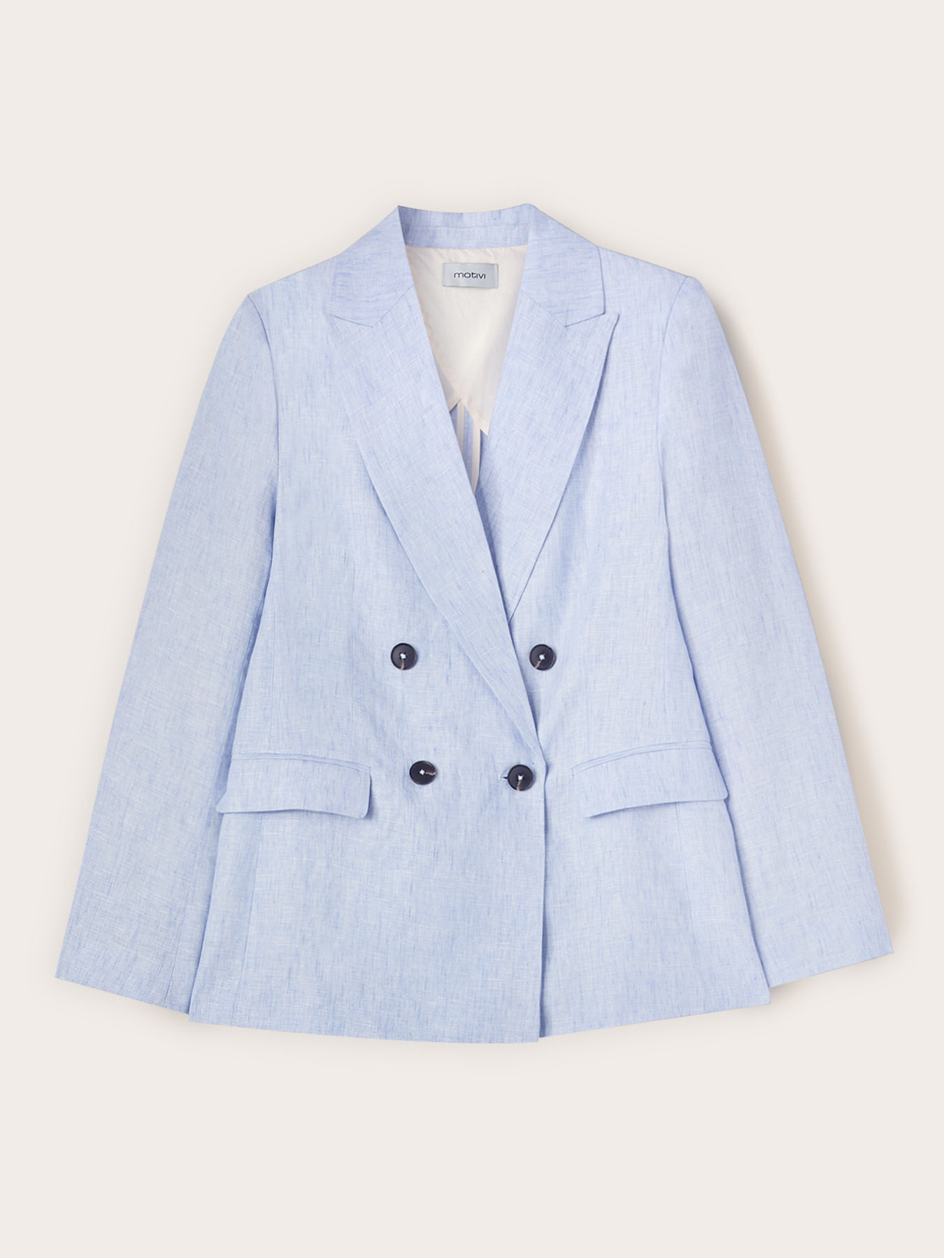 Blazer doppiopetto in lino image number 4