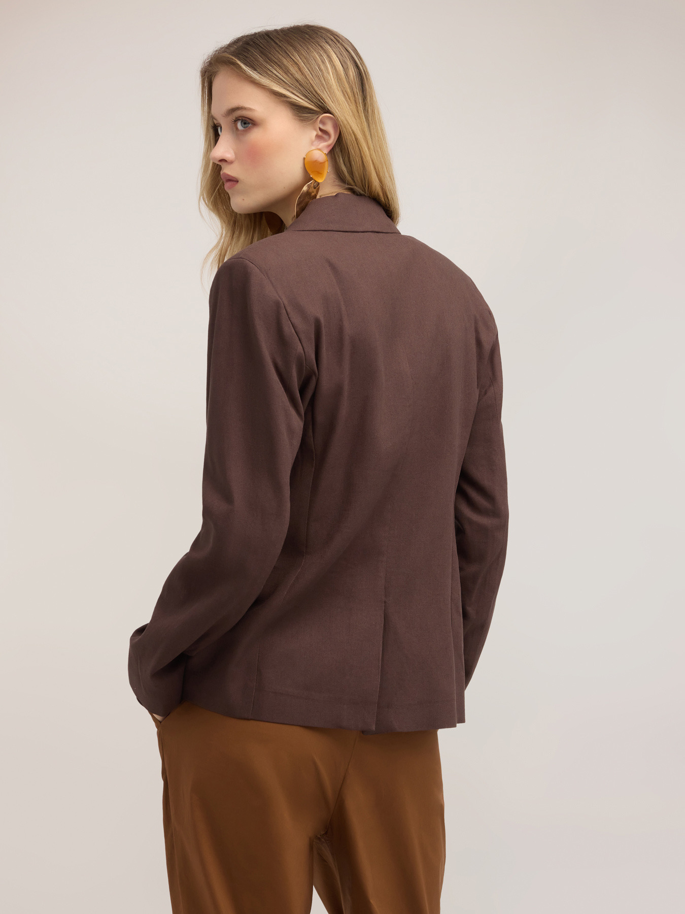 Blazer in misto lino image number 1