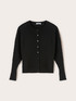 Cardigan in maglia a coste orizzontali image number 4