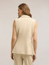 Gilet in tessuto tinto filo a righe image number 1