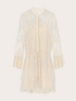 Vestito chemisier in tulle ricamato image number 4