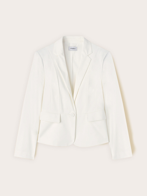 Blazer sartoriale in misto cotone