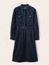 Vestito chemisier in denim con cintura image number 4