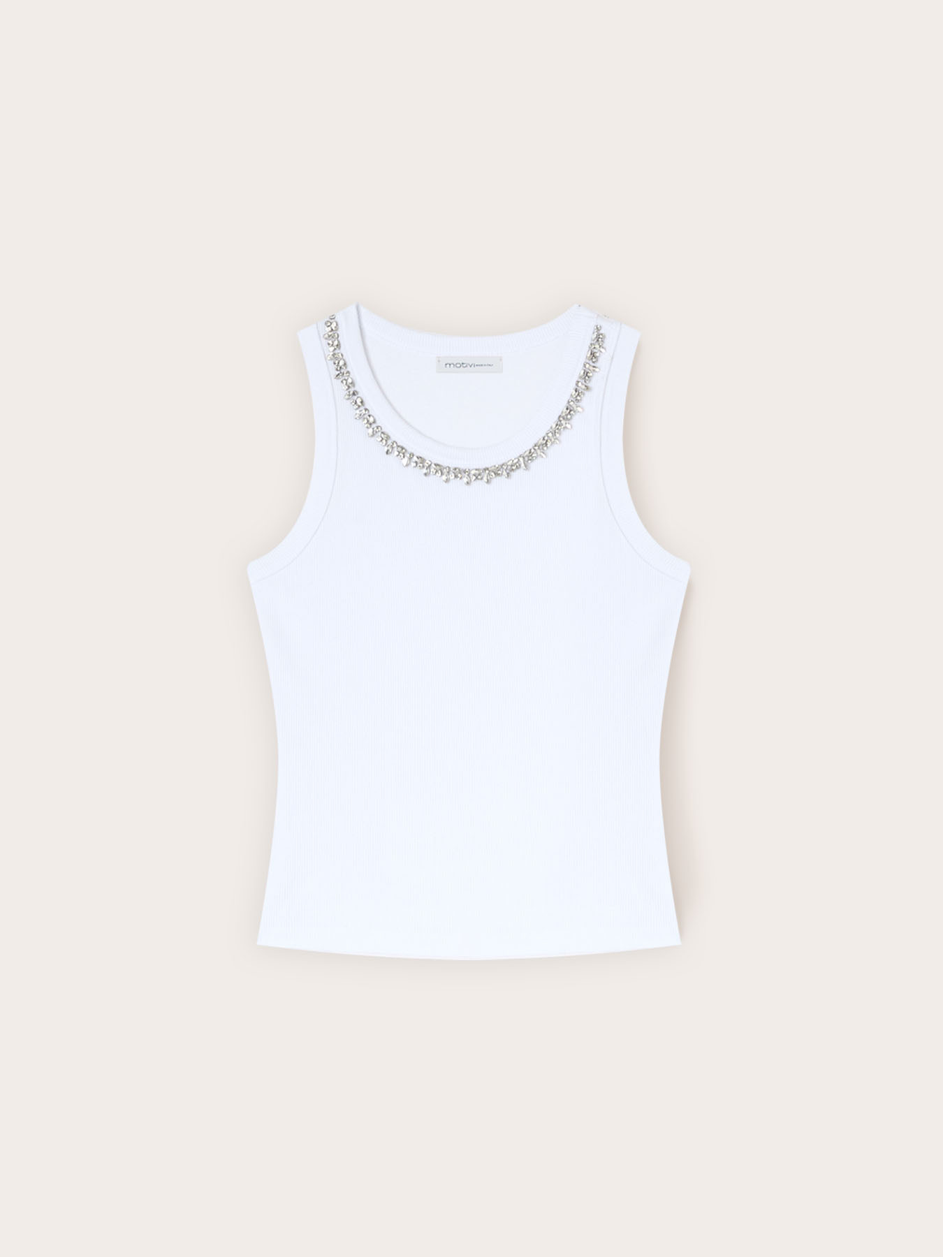 Top con strass sullo scollo image number 4