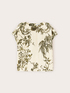 Blusa in raso con stampa botanica image number 4