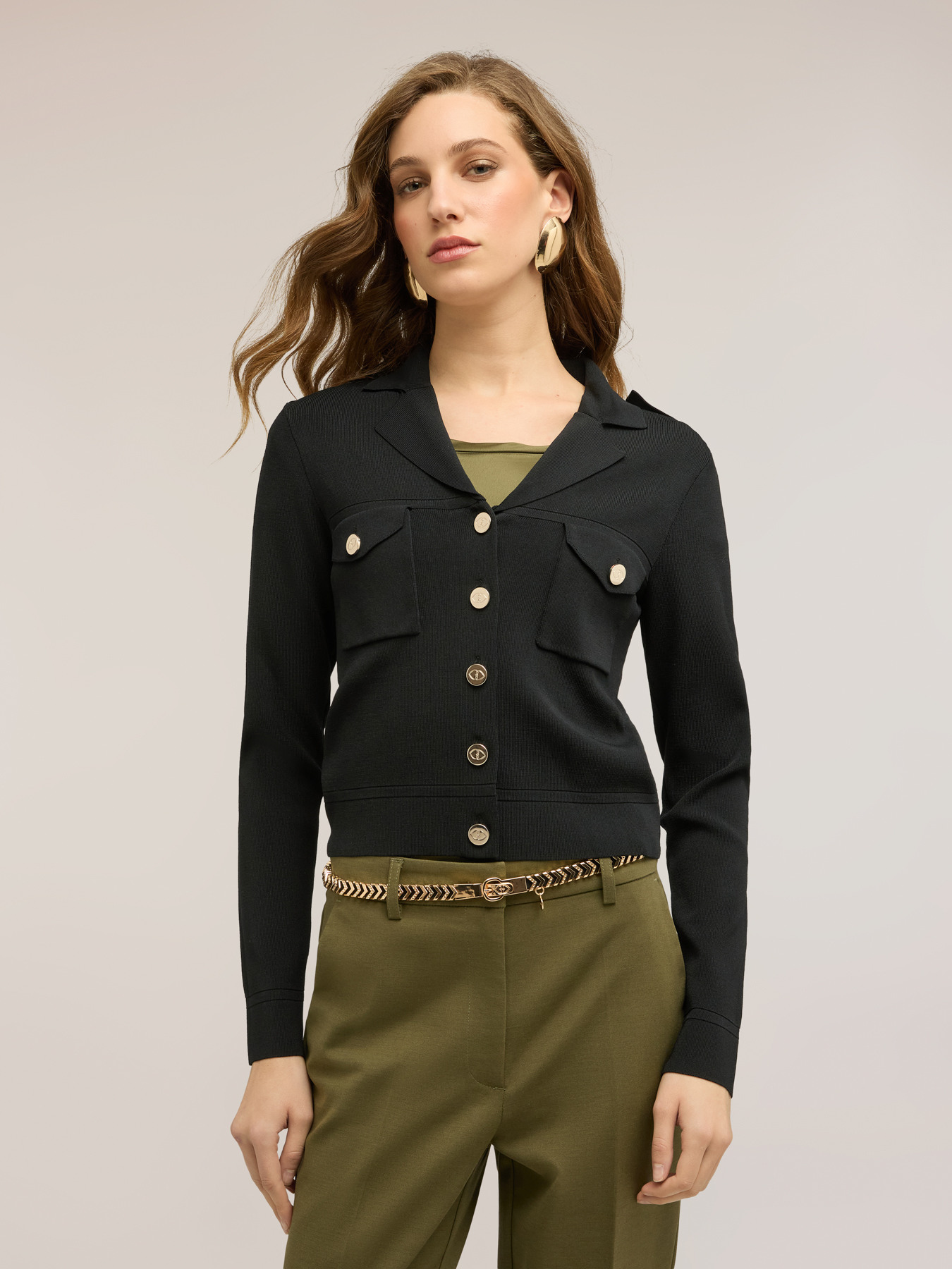Cardigan corto in maglia image number 1