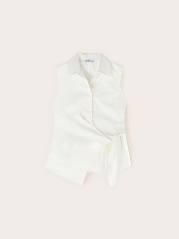 Camicia senza maniche con nodo