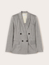 Blazer doppiopetto gessato in misto lino image number 4