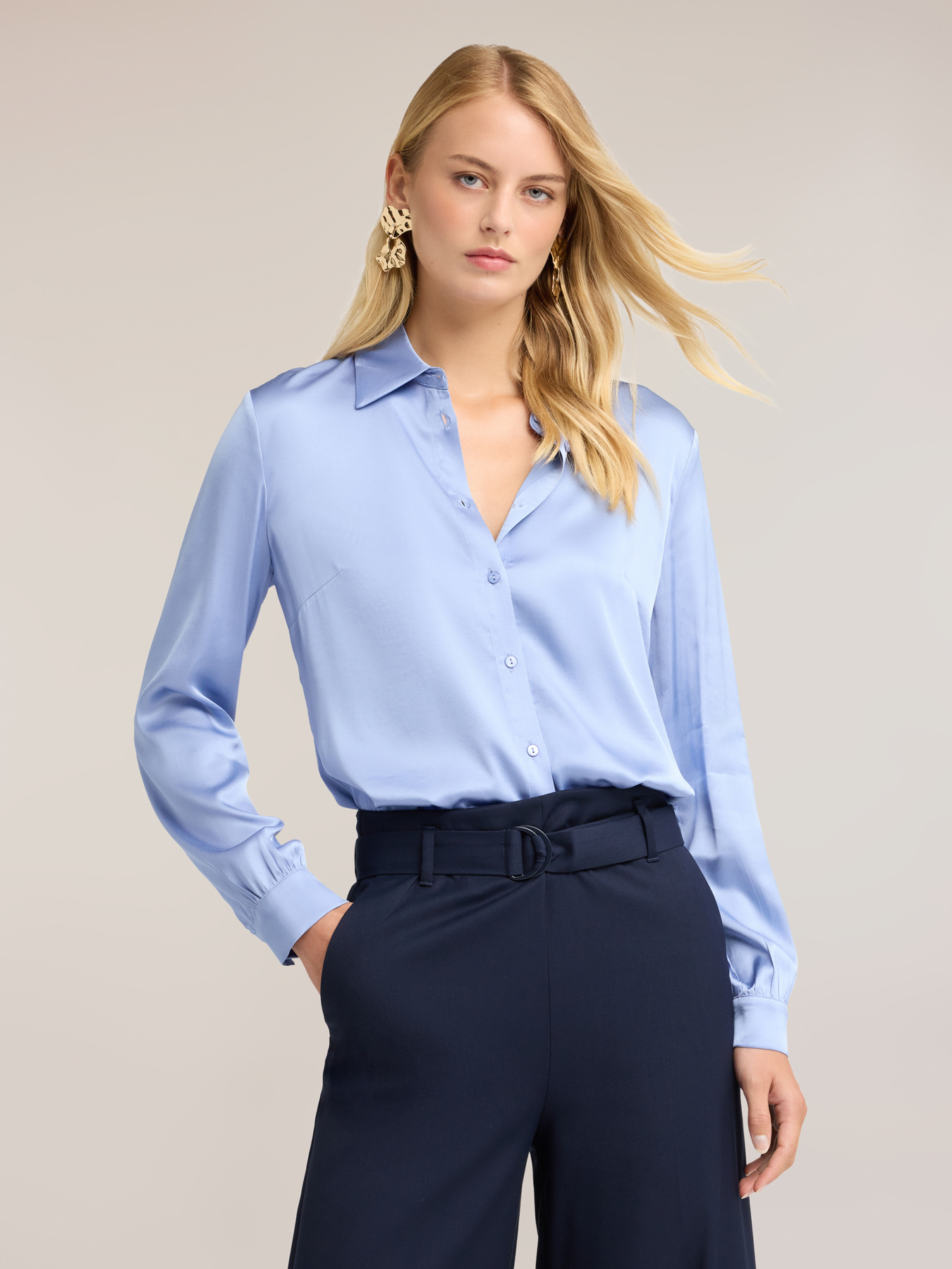 Camicia in raso image number 0