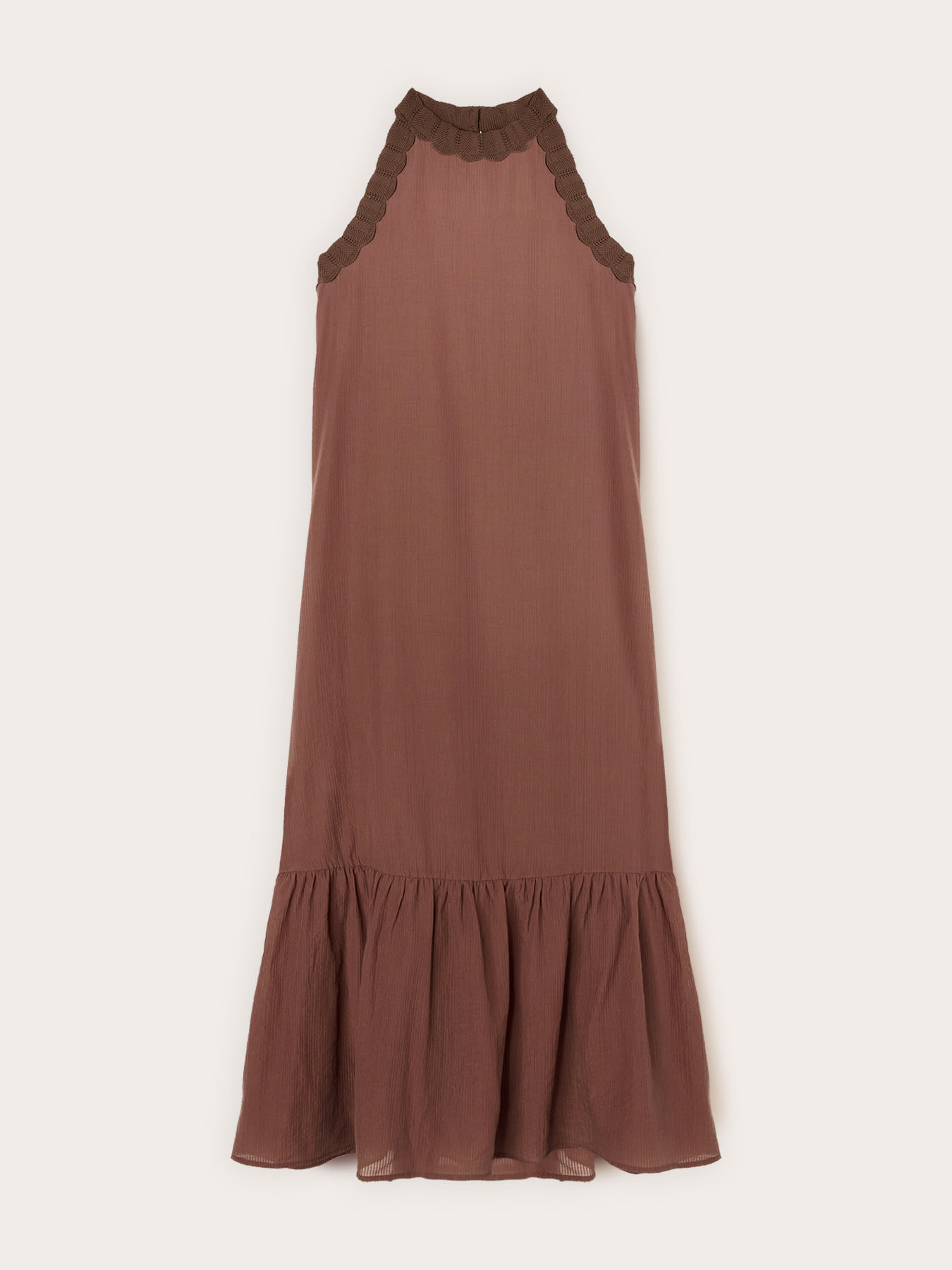 Vestito lungo in creponne misto lyocell image number 4