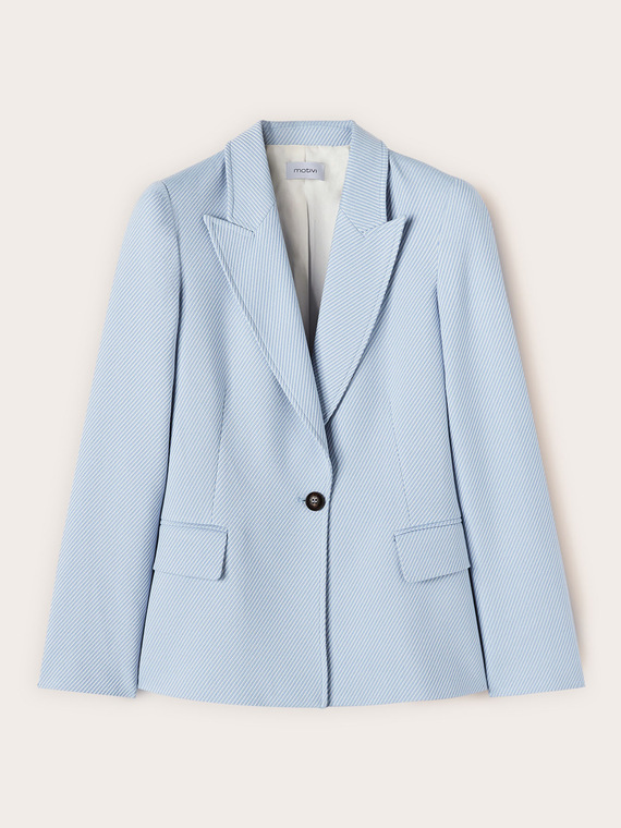 Blazer in tessuto tinto filo a righe