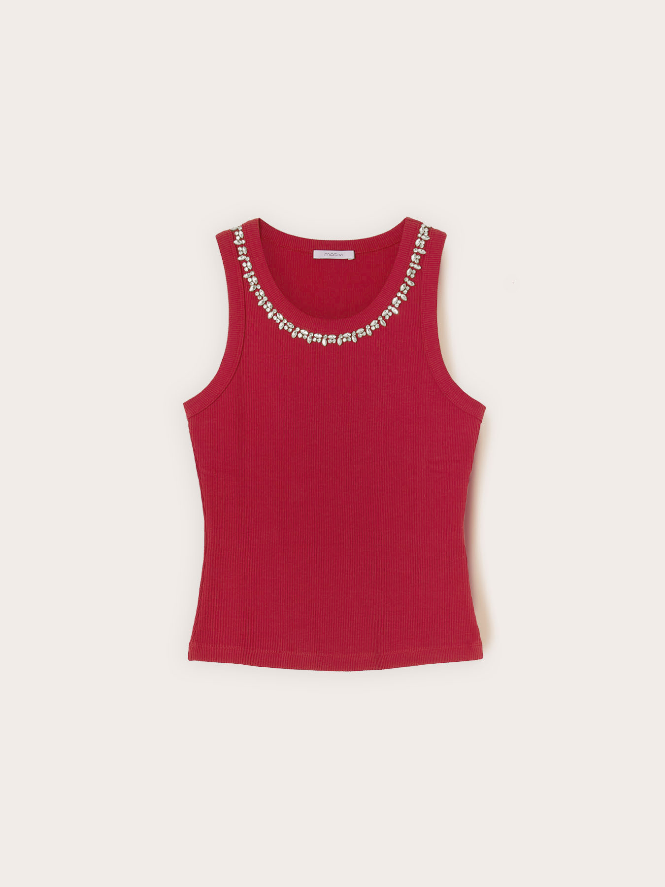 Top con strass sullo scollo image number 4