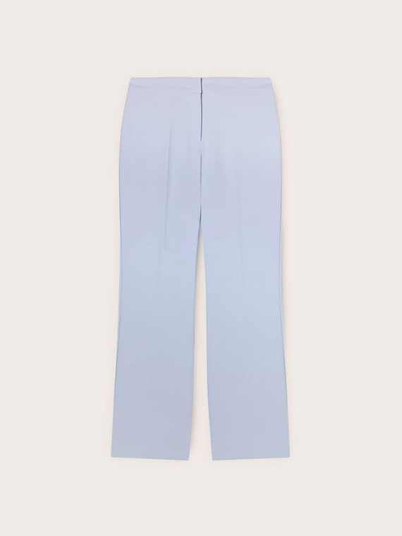 Pantaloni cropped in cady cr&ecirc;pe
