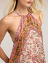 Top in raso con stampa paisley image number 3