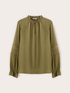 Blusa in georgette con maniche ricamate image number 4