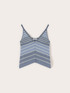 Top in maglia a righe in misto lurex image number 4