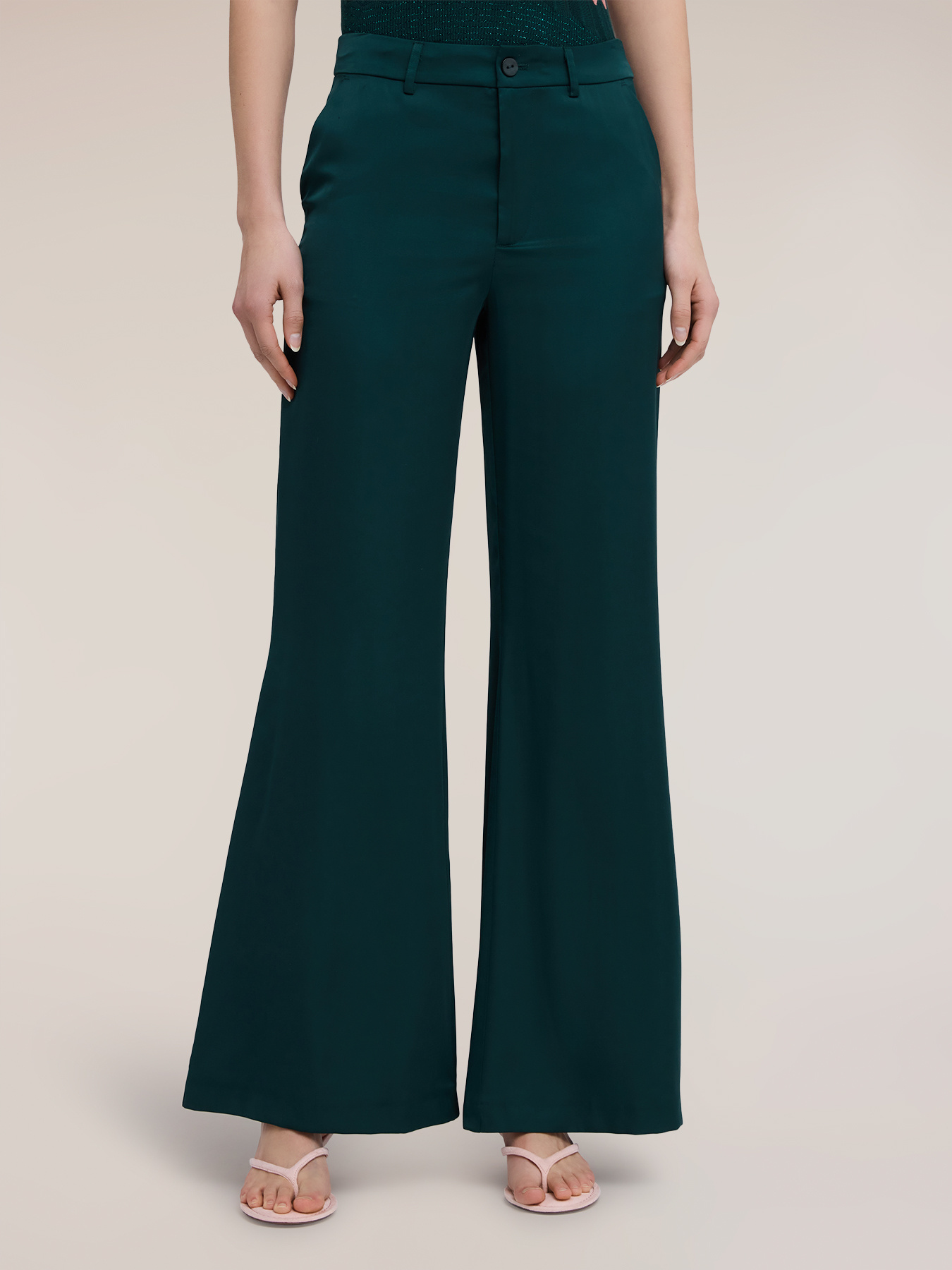 Pantaloni palazzo satin image number 0