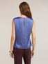 Top in raso con drappeggio asimmetrico image number 1