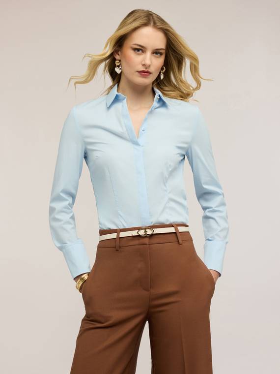 Camicia in popeline di misto cotone