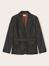 Blazer con cintura misto rami&egrave; image number 5