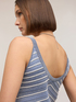 Top in maglia a righe in misto lurex image number 3