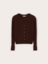 Cardigan in maglia a coste orizzontali image number 3
