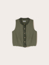 Top misto lyocell con bordi in maglia image number 4