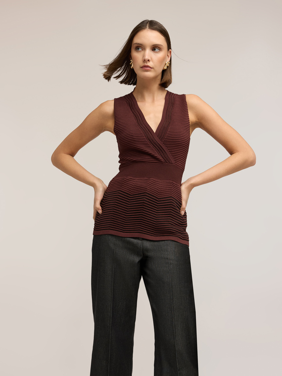 Top in maglia lavorata