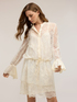 Vestito chemisier in tulle ricamato image number 2