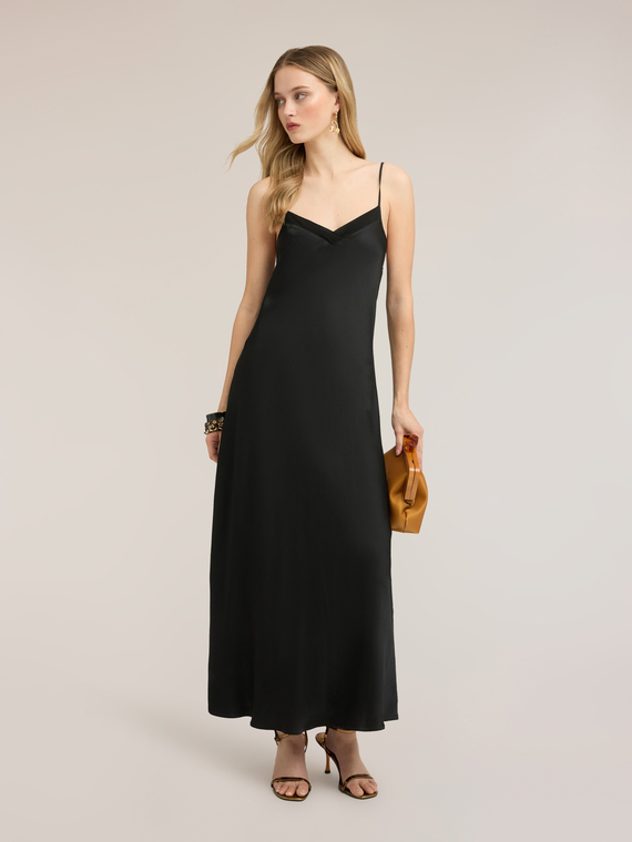 Vestito lungo lingerie in raso