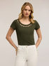 T-shirt con motivi cut-out image number 0