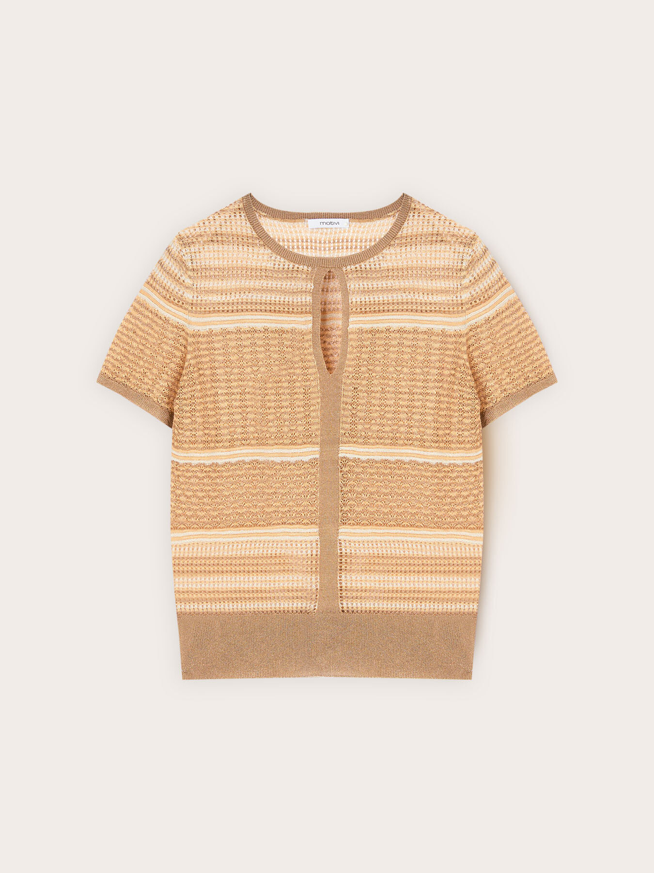 Maglia a righe misto lurex image number 4