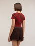 T-shirt a righe in jersey misto lurex image number 1