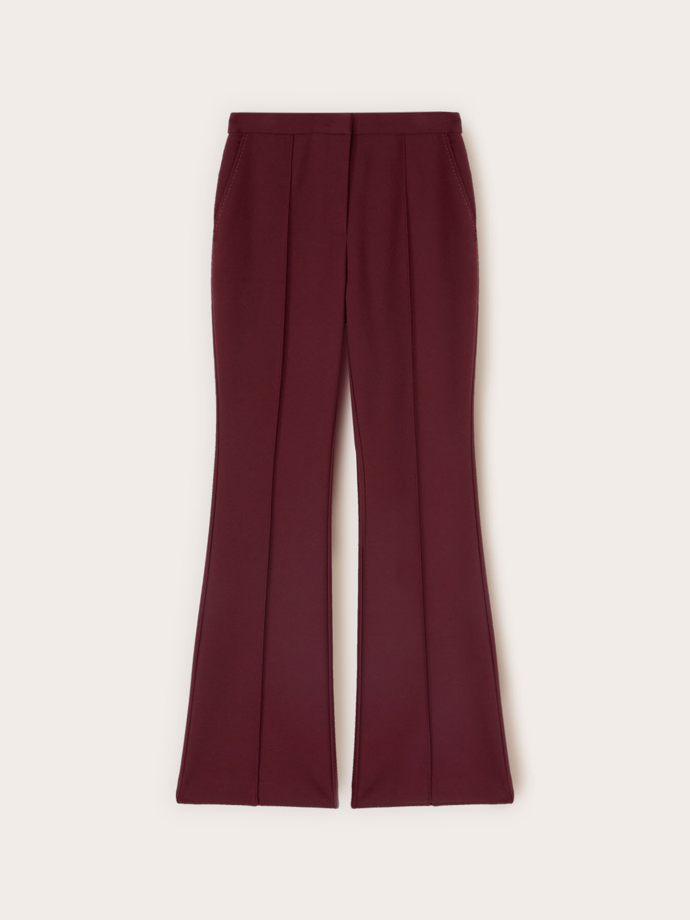 Pantaloni bootleg in poliviscosa image number 4