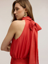 Vestito lungo in voile con scollo halter image number 3