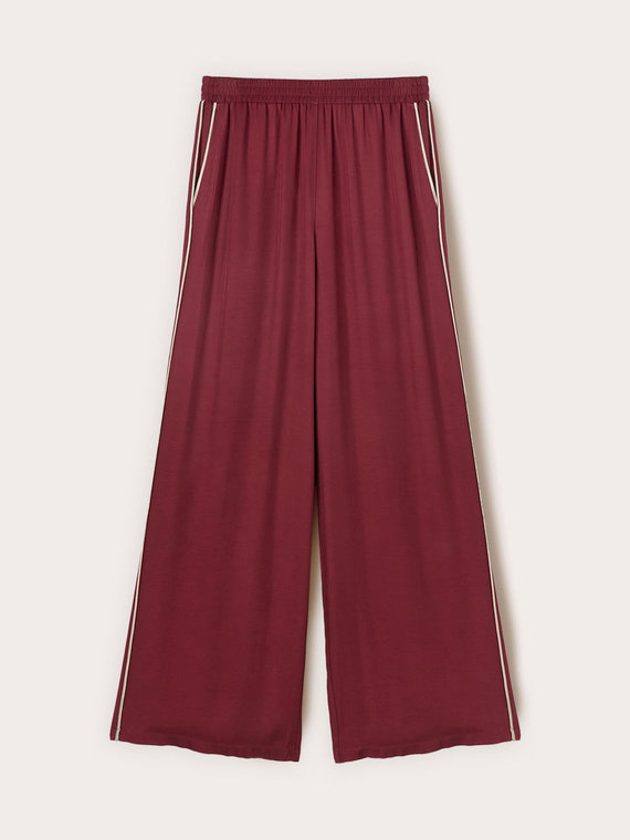 Pantaloni palazzo in twill di viscosa