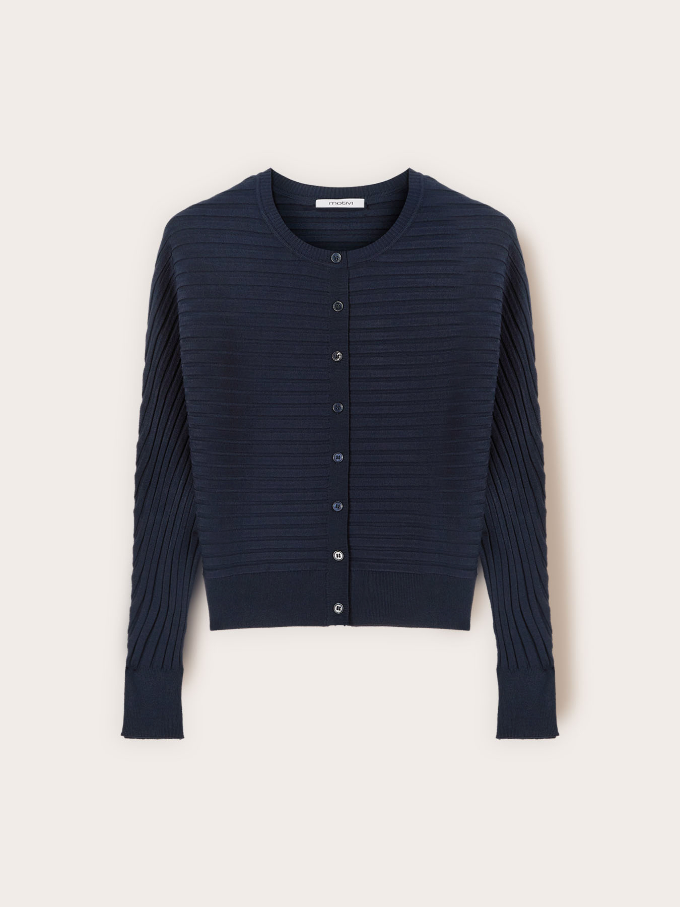 Cardigan in maglia a coste orizzontali image number 4